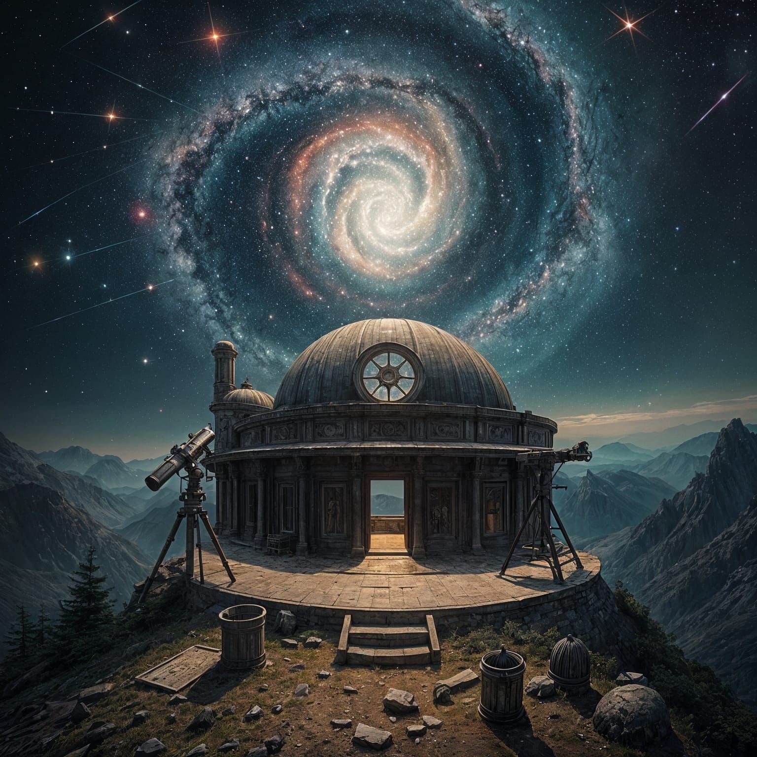 Abandoned Observatory Reveals Galaxy, Cosmic Horror Art Styl...