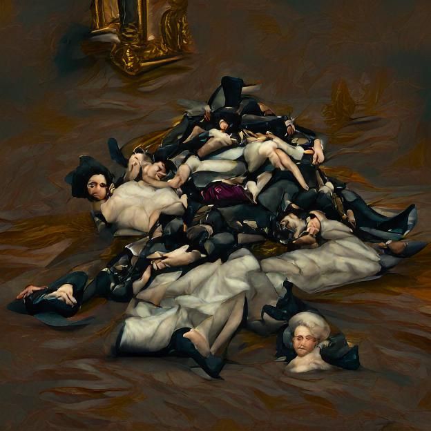 Baroque Painting of Intertwined Bodies