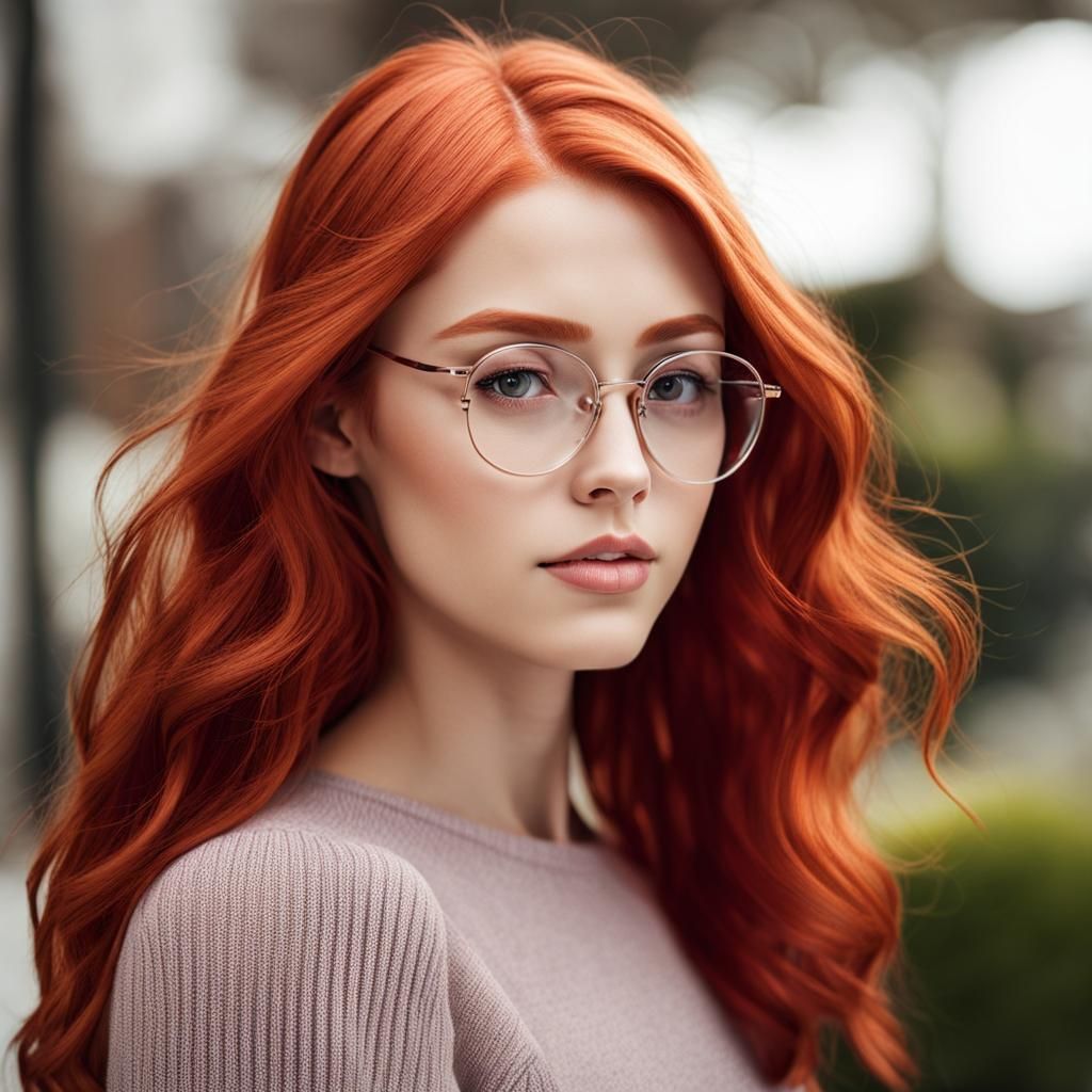 Teen Girl Portrait with Red Hair