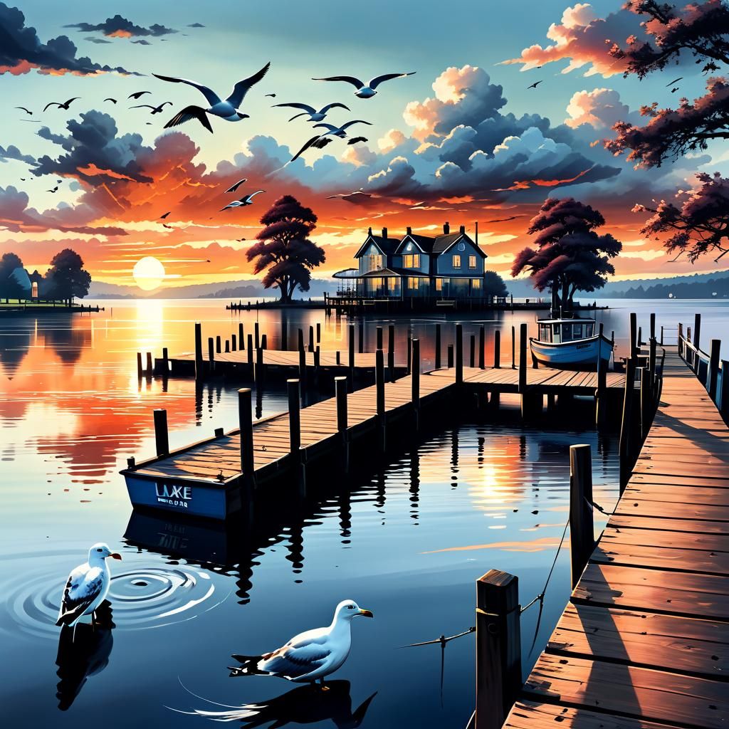 Sunset lake