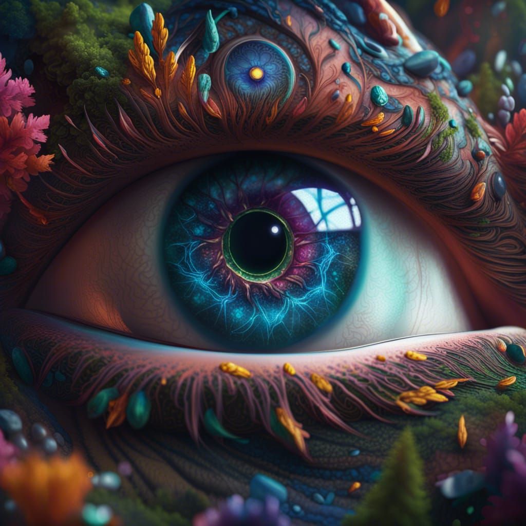 Eye Pupil: Melting Beauty in Detailed Vibrant Colors