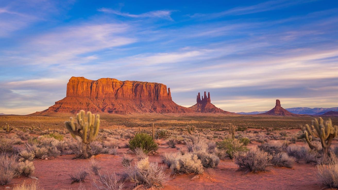 Surreal Utah Desert Landscape in Vibrant Colors