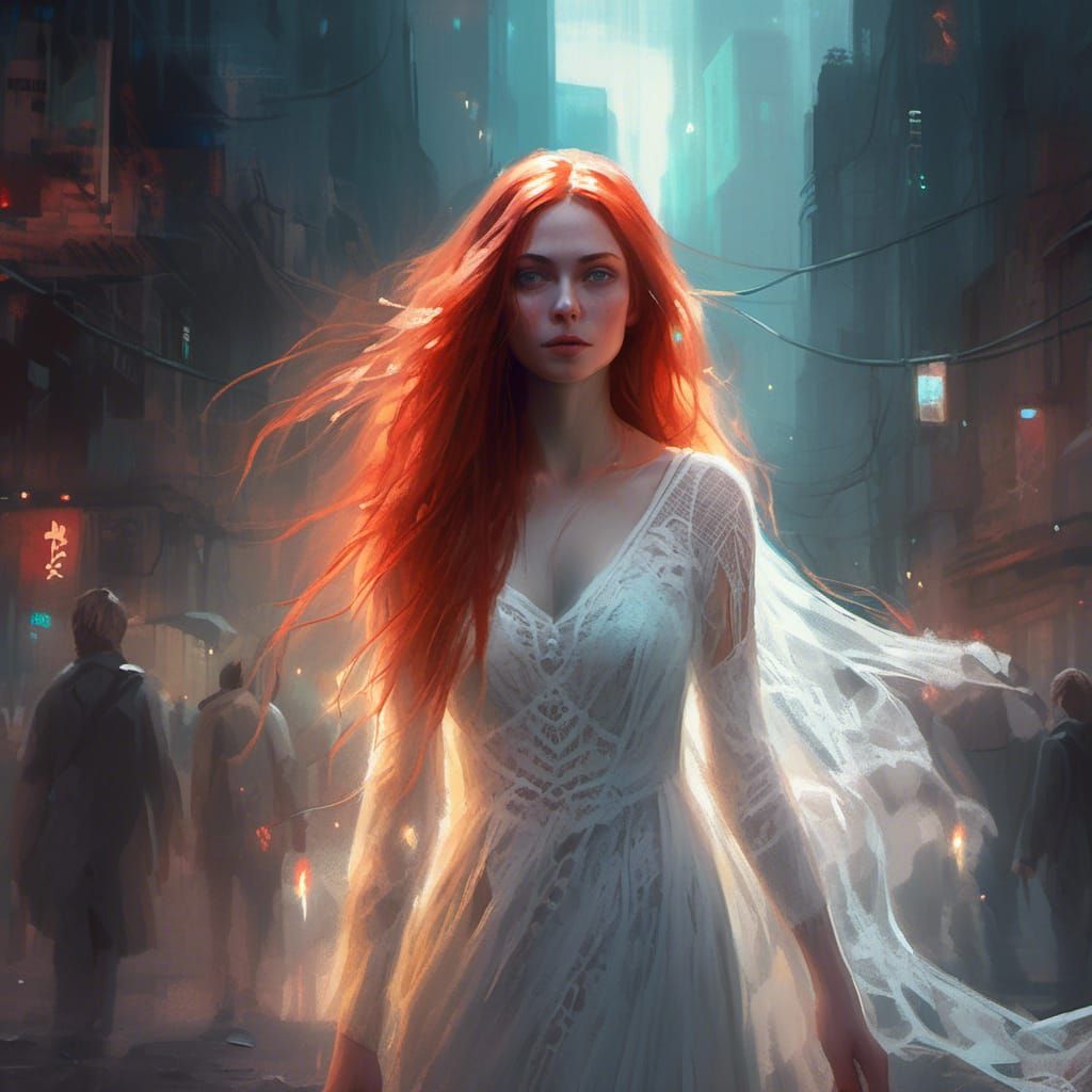 Post-Apocalyptic Woman in Gothic Fantasy Style