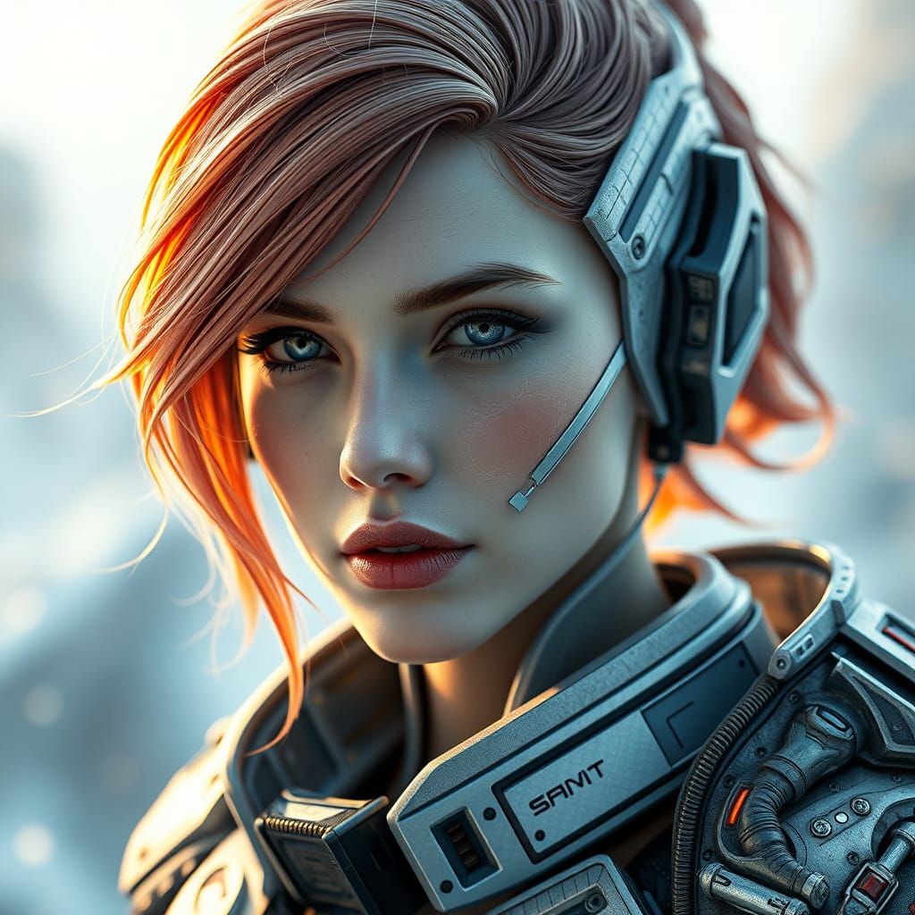 Futuristic Sarah Kerrigan in Epic Cinematic Portrait