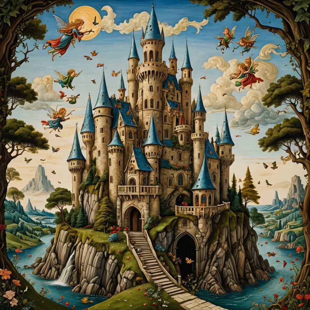 "El castillo encantado de duendes y hadas"