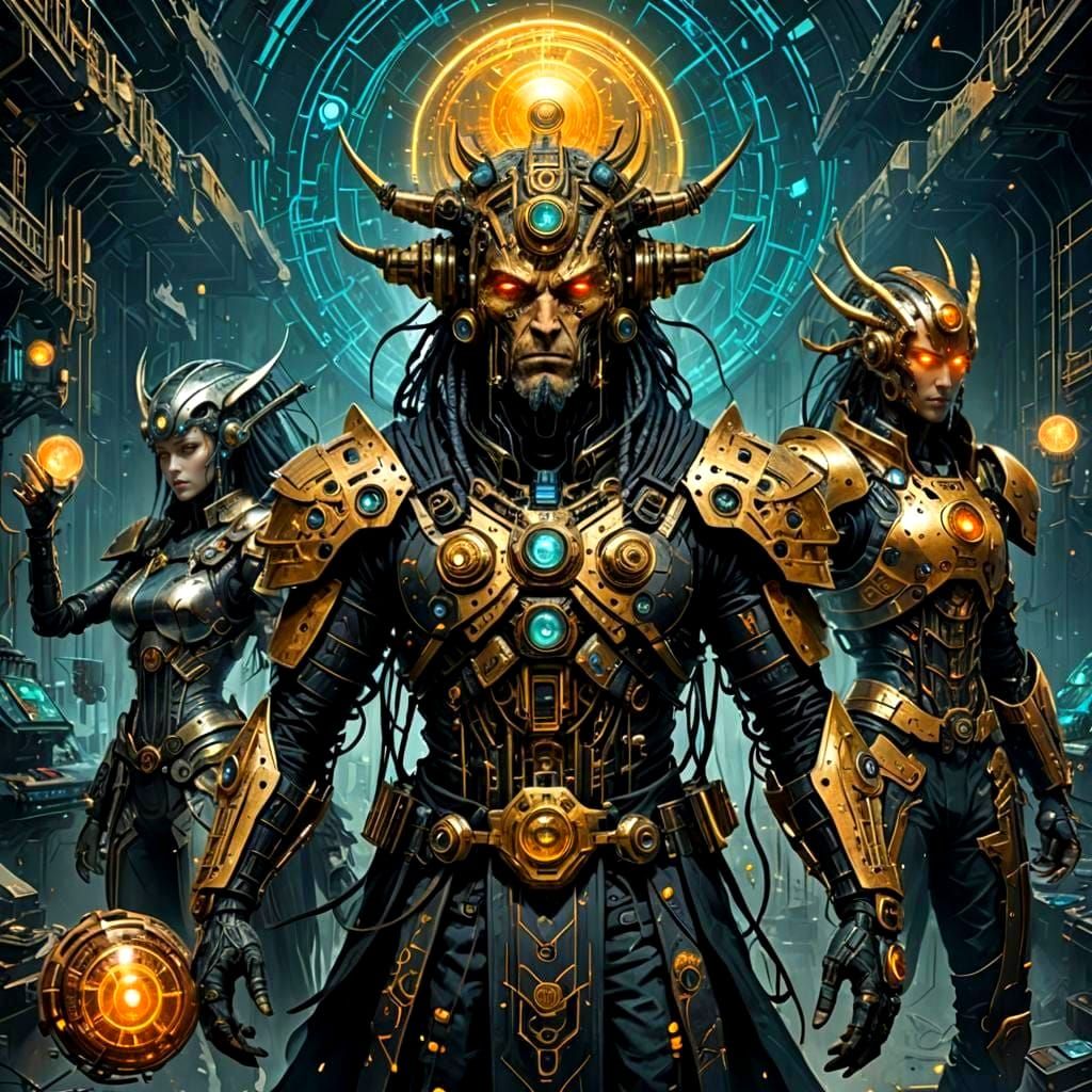 Ethereal Cyberpunk Deities in Dreamcore Hyper Reality