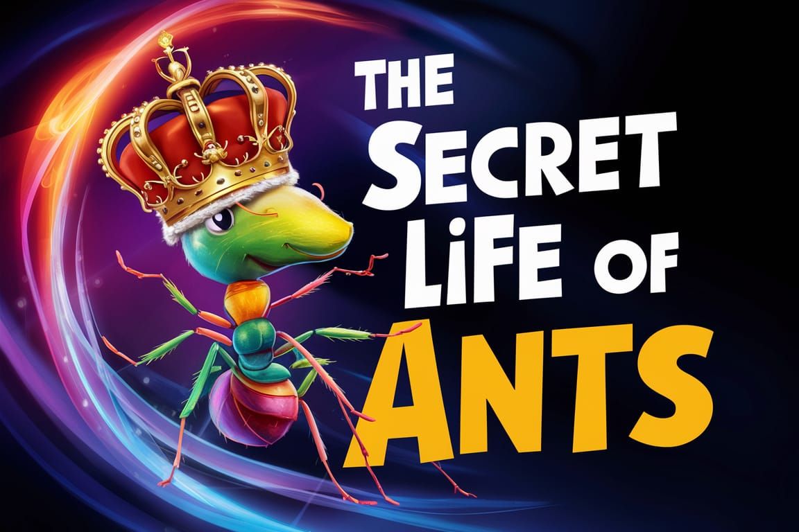 Colorful Logo of Regal Ant with Golden Crown