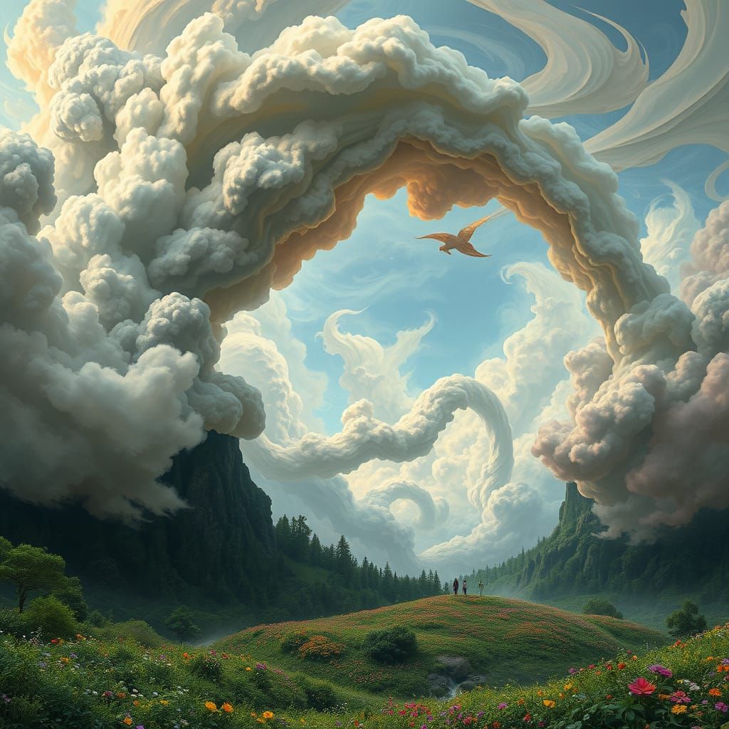 Surreal Skies Unfold in a Dreamlike Realm