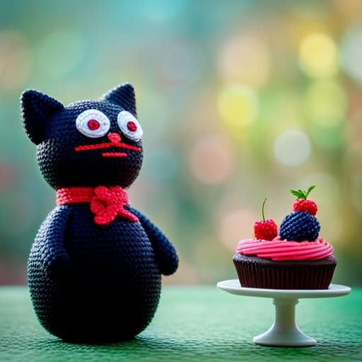 Jiji and Kiki as Knit Toys, Ghibli Style