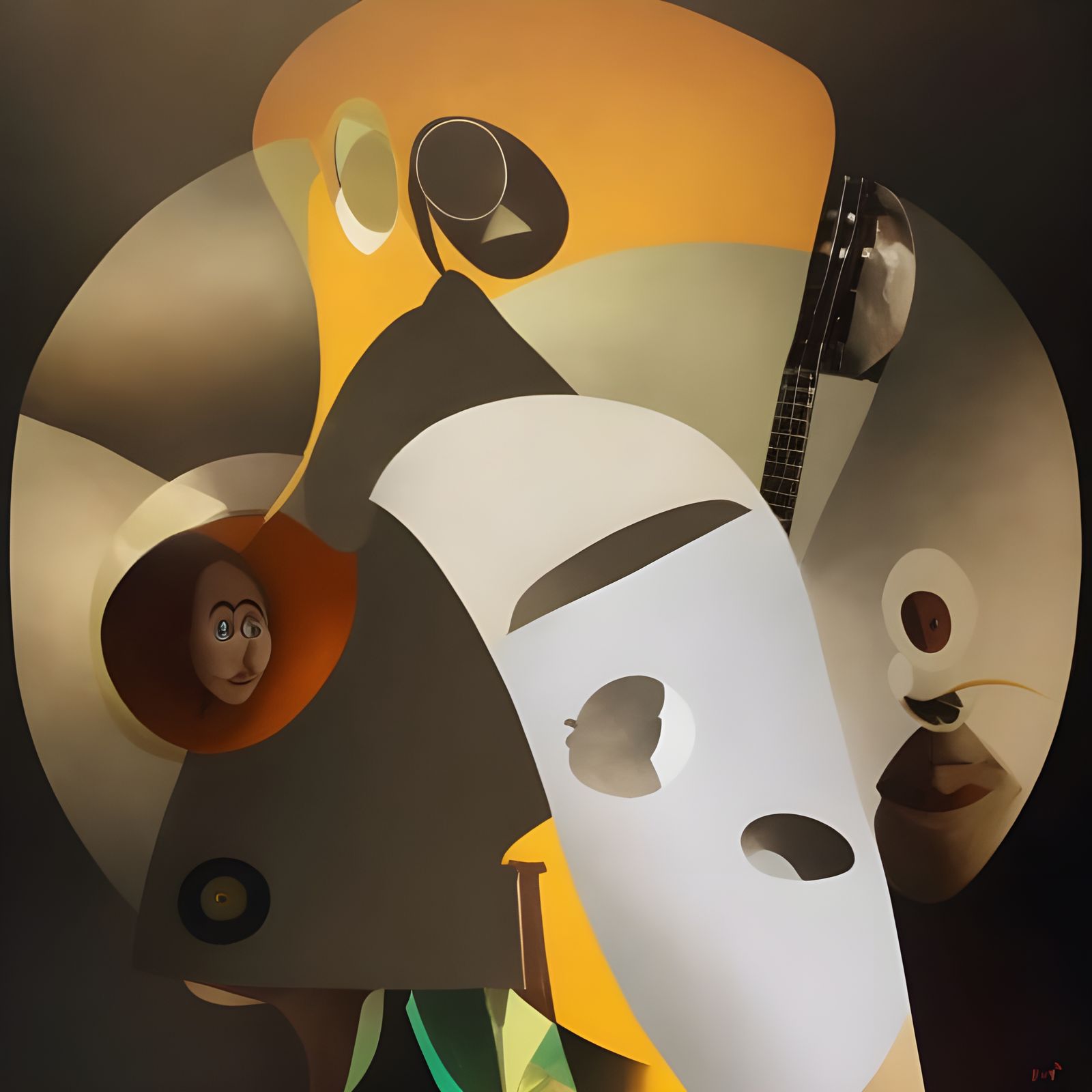 Abstract Faces in Hyperreal Octane Render