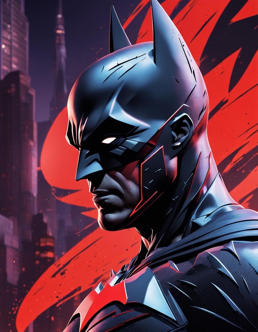 Hyperrealistic Batman Beyond Poster in Neo-Gotham