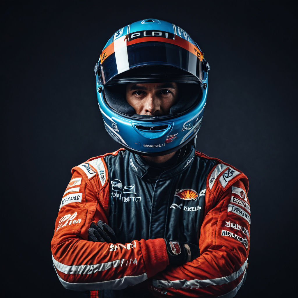 F1 Driver Portrait with Professional Studio Photography
