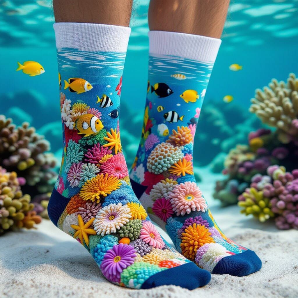 Coral Reef Socks: A Miniature Underwater World