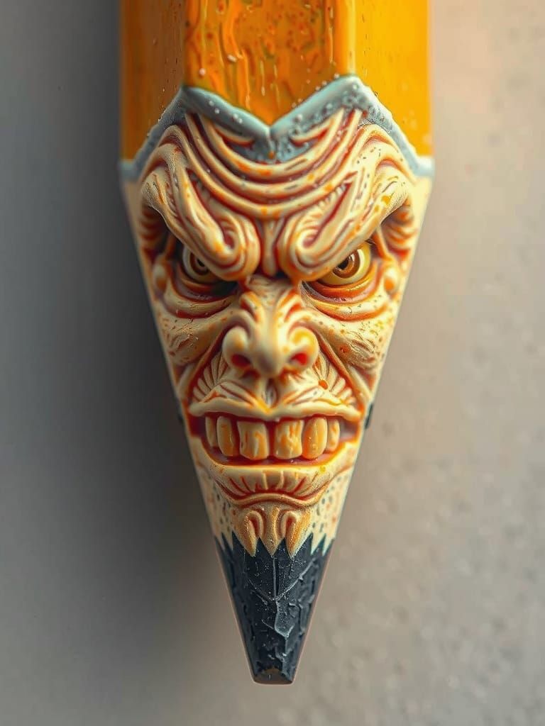 Angry pencil.