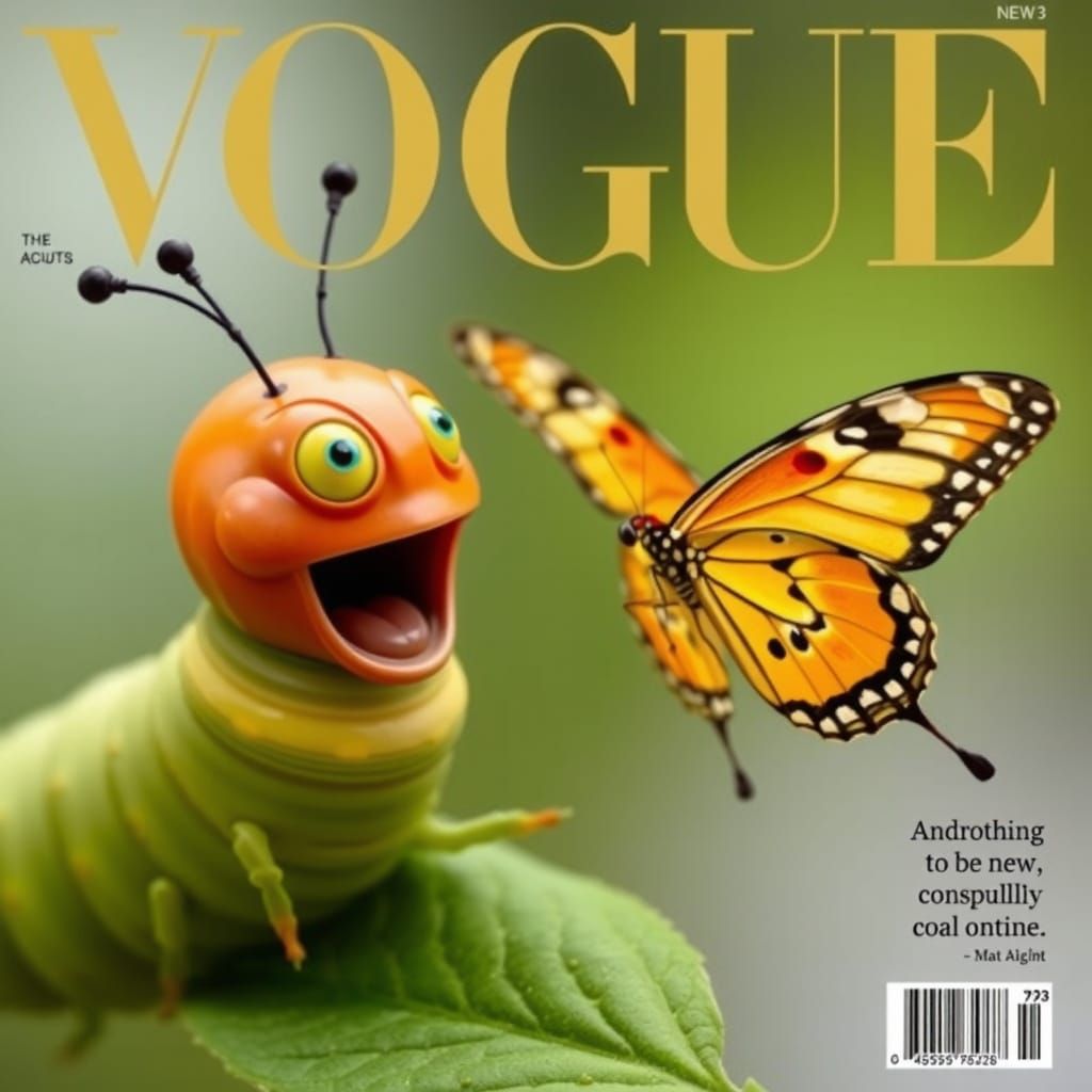 Caterpillar and Butterfly on Vogue Cover