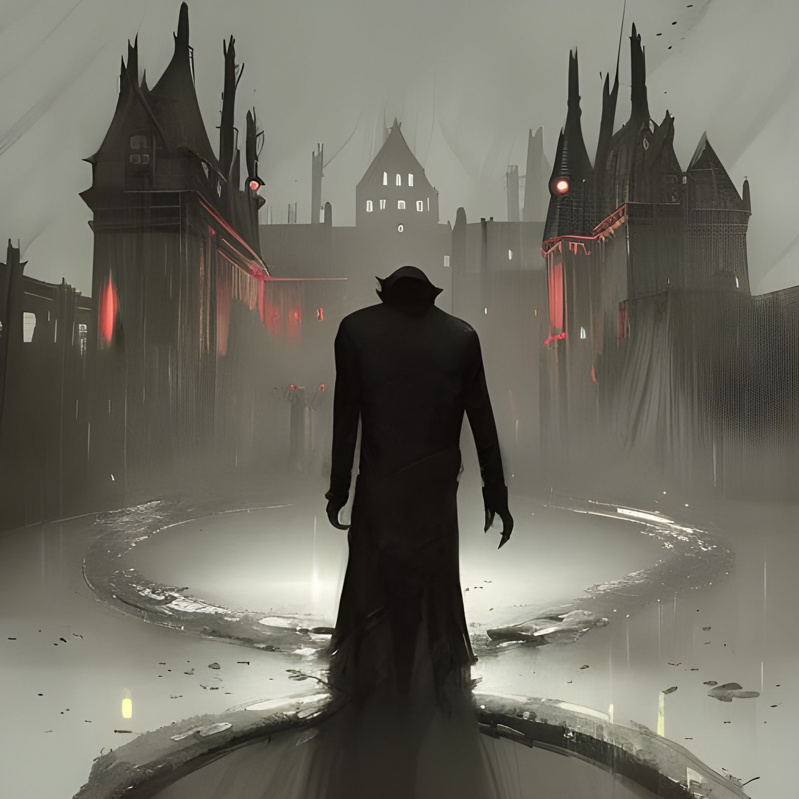 Sinister Arkham Asylum in Gothic Style