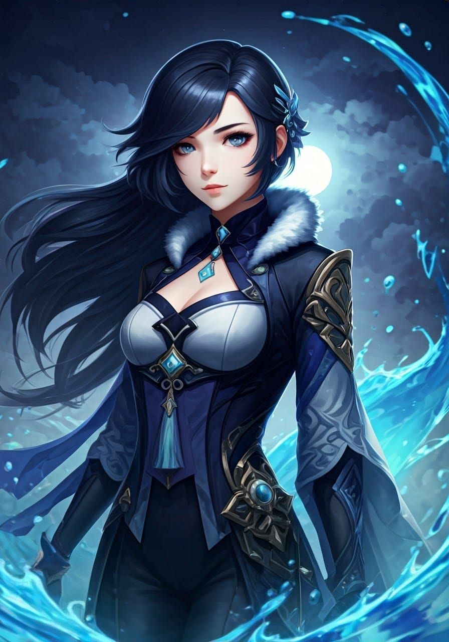 Yelan in Misty Moonlight: Genshin Impact Concept Art