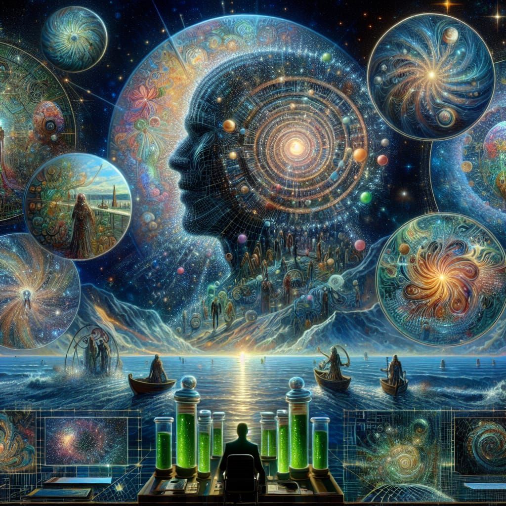 Celestial Scholars Illuminate Existence in Cosmic Nebular