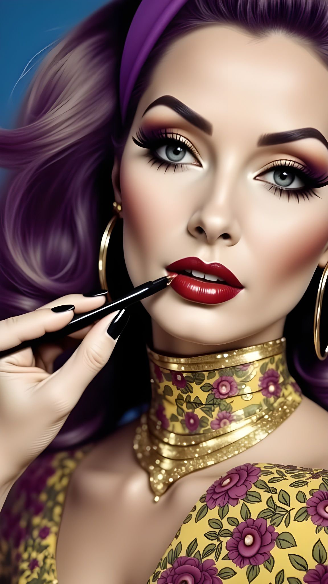 Glamorous Woman in Art Deco Style Nightlife Scene