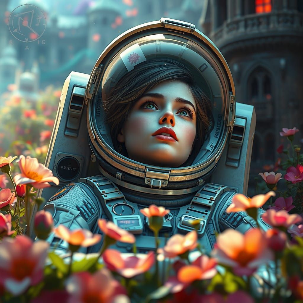 Enchanted Fairy Maiden in a Celestial Castle