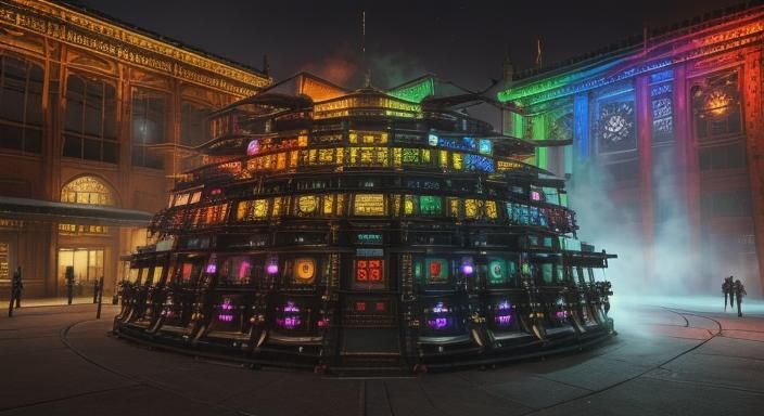 Abstract Multicoloured Mathematical Design with Asymmetry