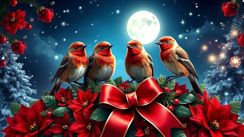 A Festive Christmas Scene with Callin Birds and Cosmic Twink...