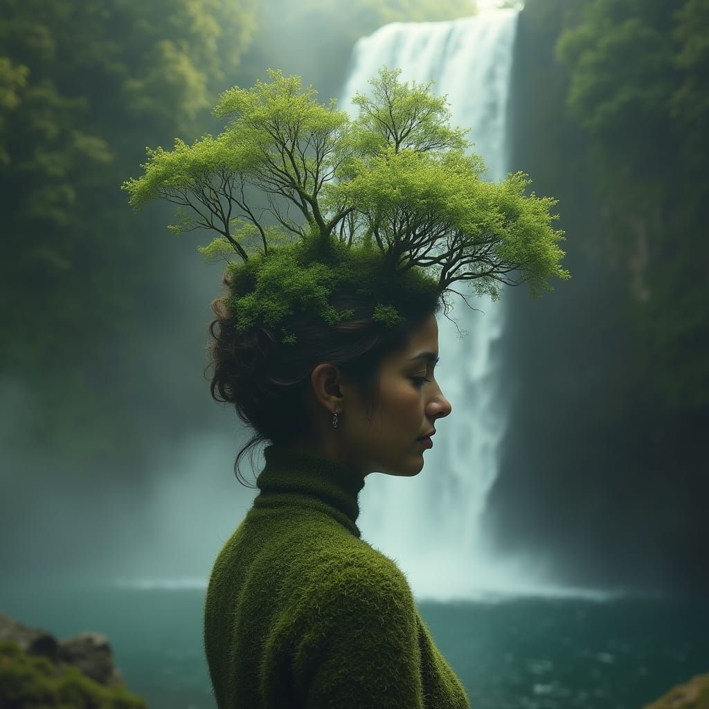 Surreal Goddess of Nature in Soft Focus