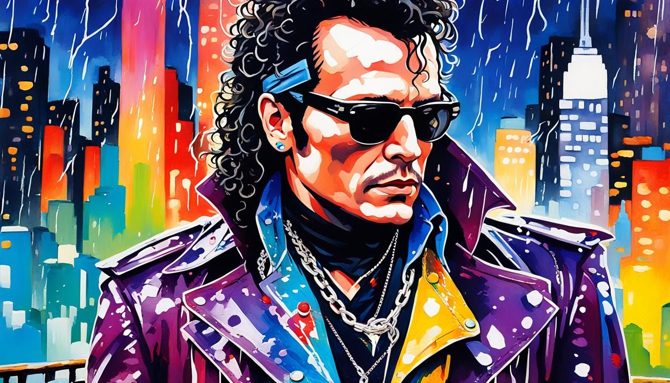 Adam Ant Pop-Art Portrait in Rainy New York