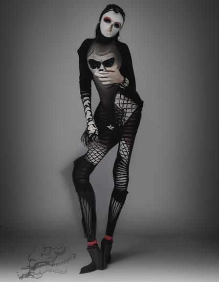 Siamese Cat and Sleeping Woman, Graffiti Art