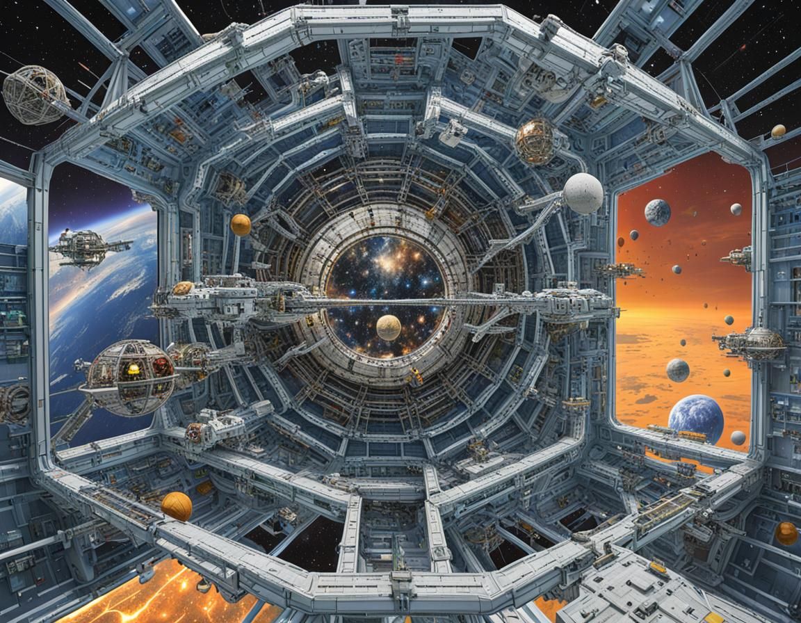 Quantum Mechanic in Space Station at Equilibrium