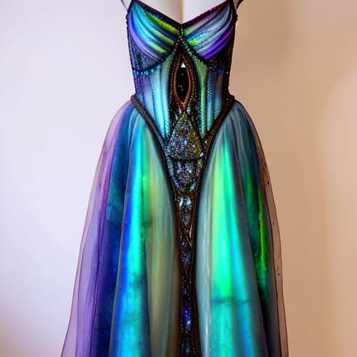 Labradorite met gala dress with blue labradorite with purple labradorite accents& ethereal vibes& magical vibes& witchy ...