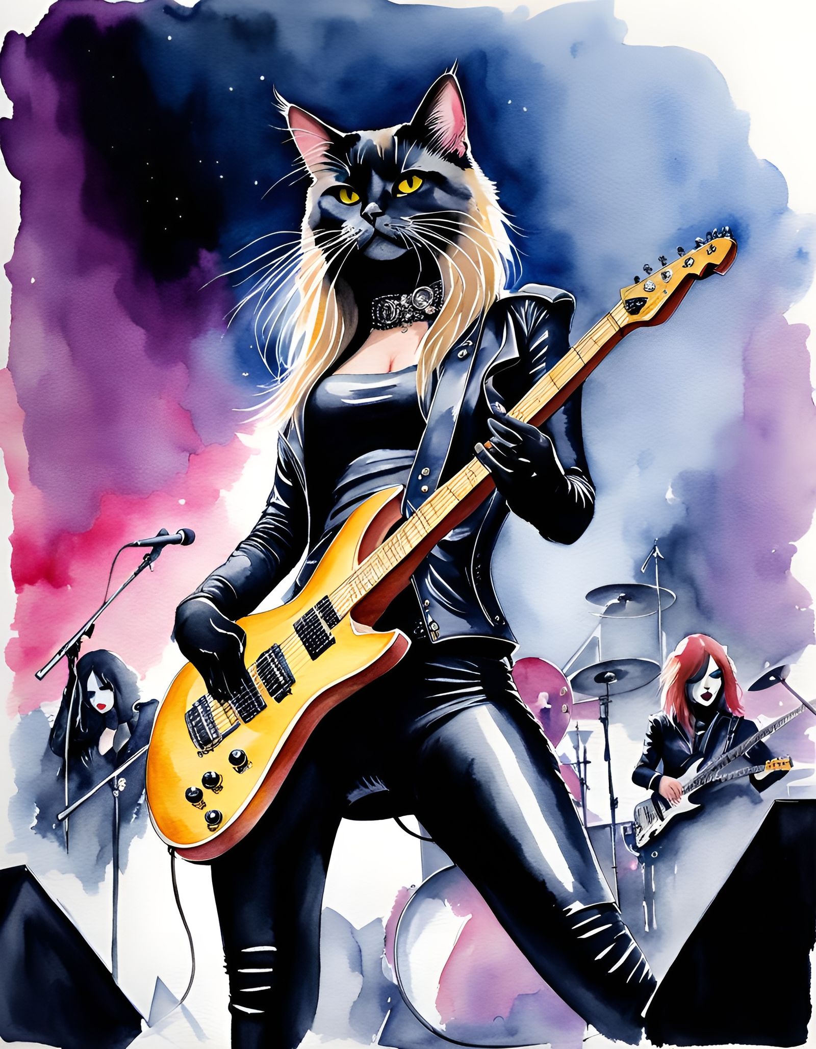 Motörcat: Heavy Metal Felines in Watercolor