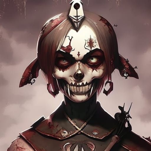 Steampunk Victorian Nightmare Doll in Gritty Horror Style