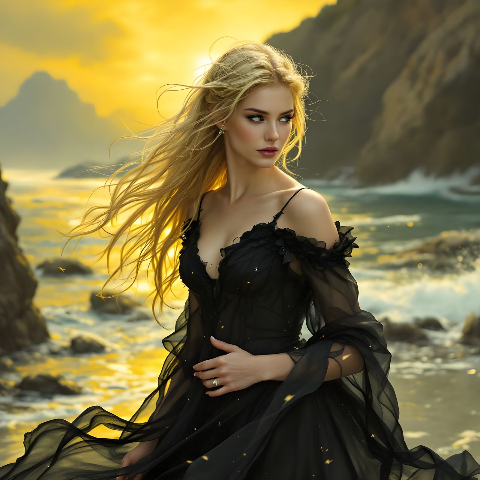 Norse Goddess Vár at Seaside