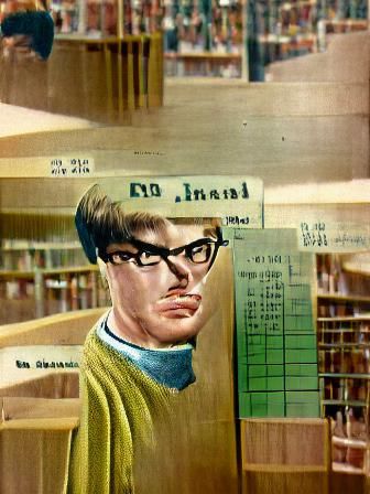 Mean Librarian Portrait, 1960s High School
