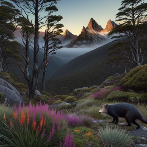 Tasmanian Alpine Wilderness Revealed in Vibrant, Dreamlike C...