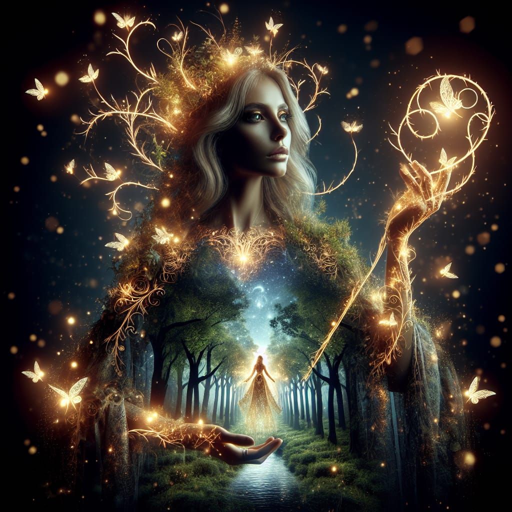 Double exposure fairytale