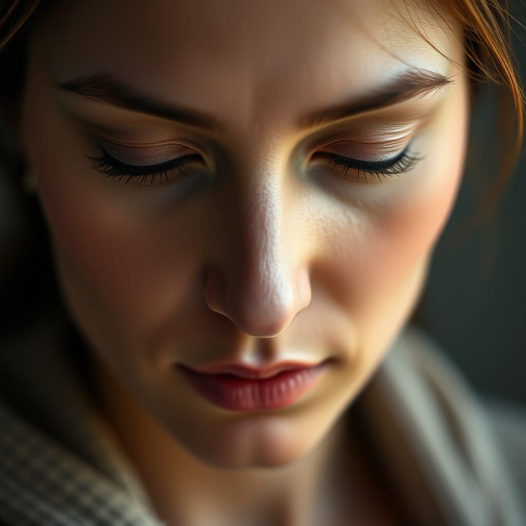 Serene Portrait in Earthy Tones