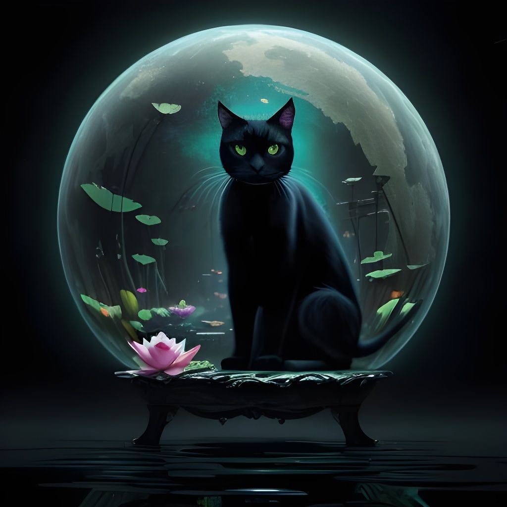 A black cat named Lotus