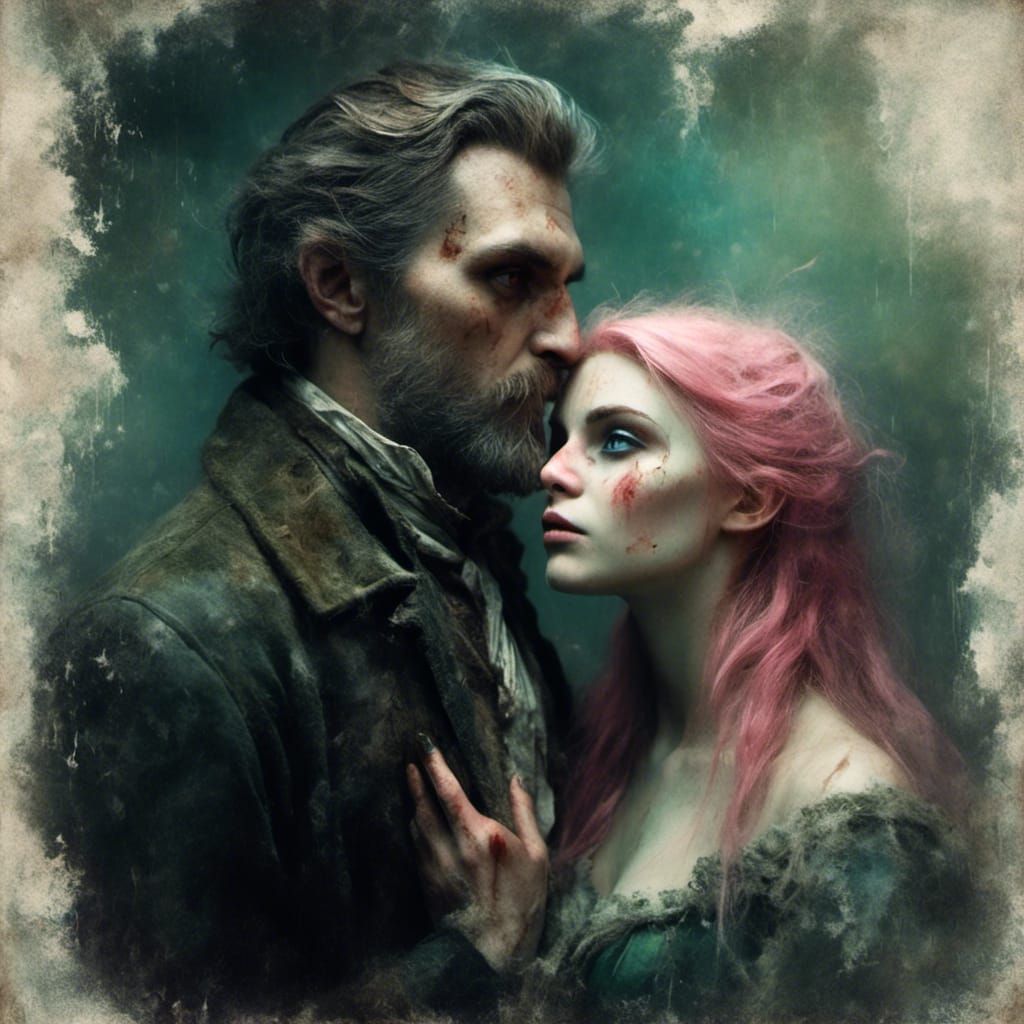 Ethereal Fantasy Couple in the Dark