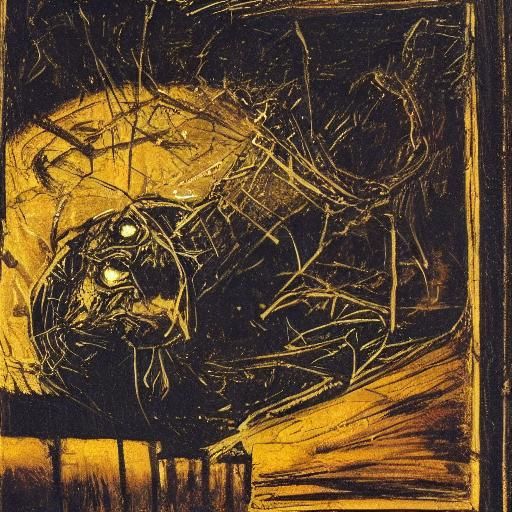 Surrealist Toads Assault Newspaper in Moody Kitchen