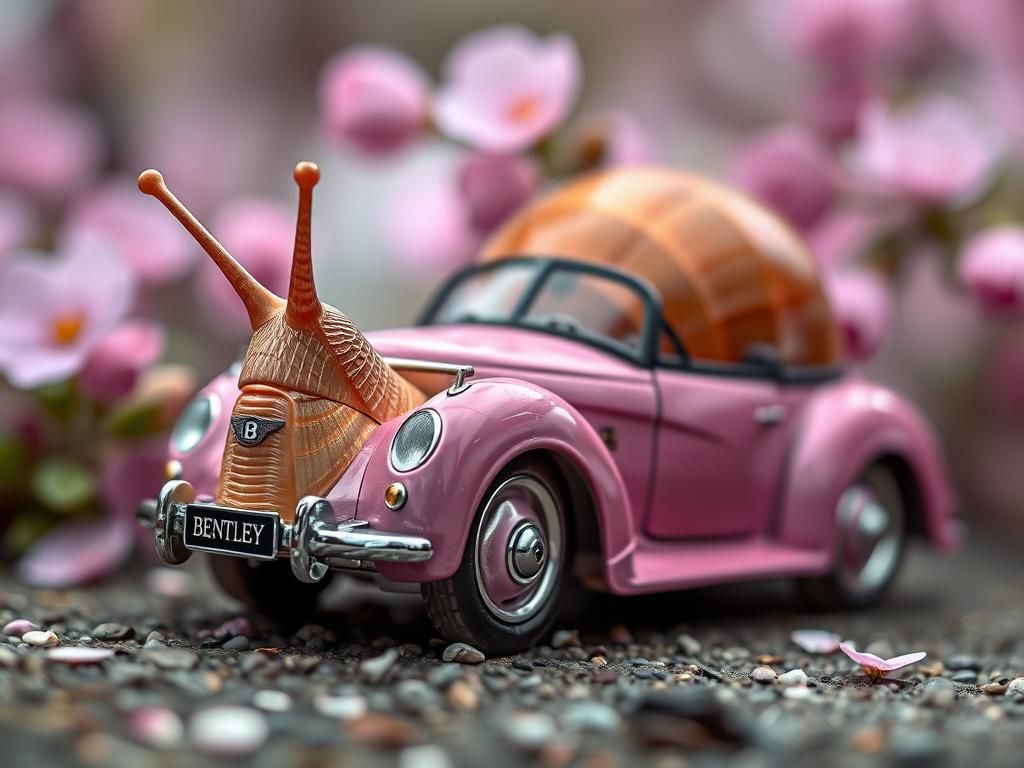 A miniature Bentley snail