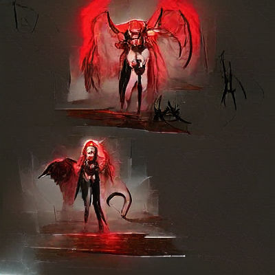 Satana Concept Art in a Dark Fantasy Style