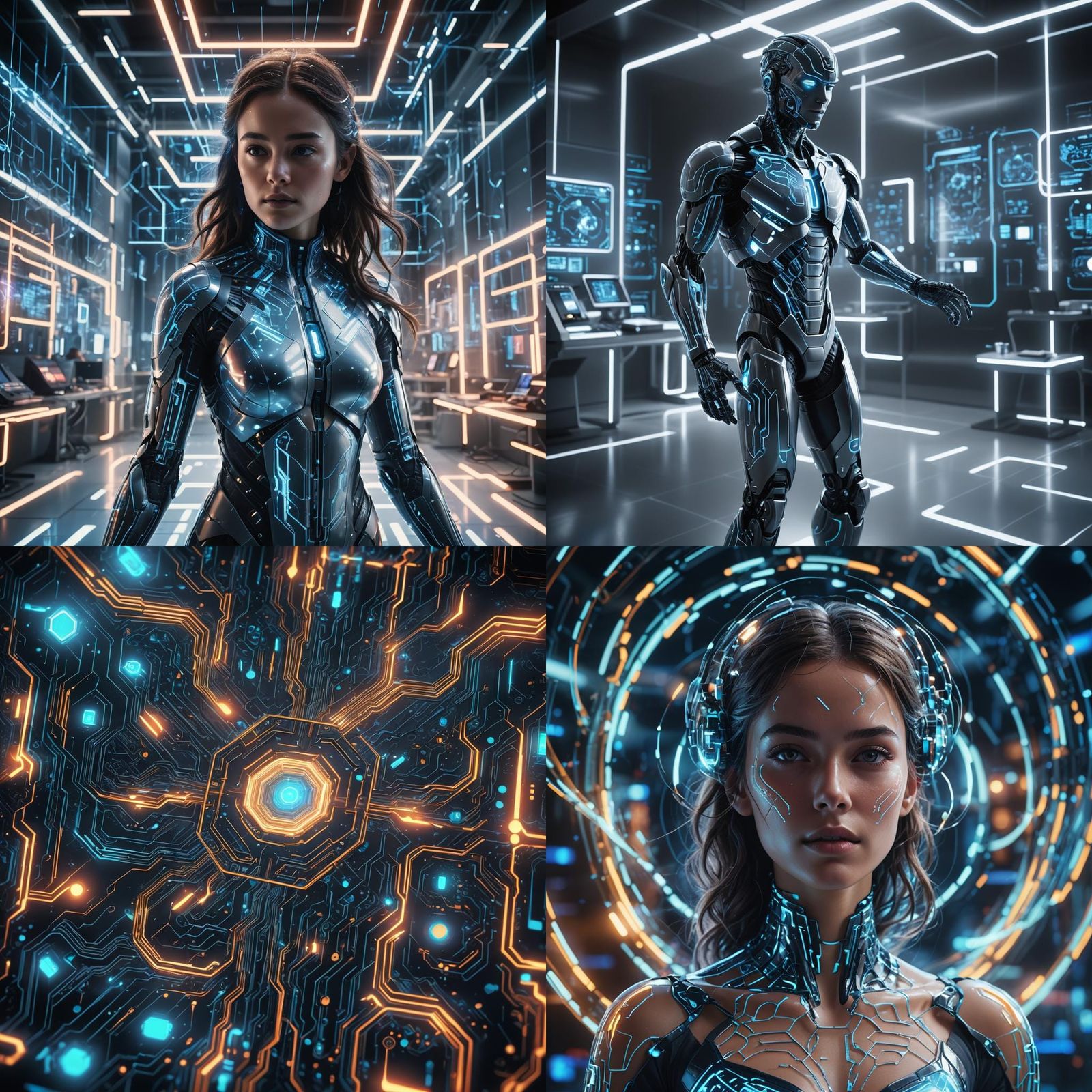 Simple AI-Generated Hologram Image