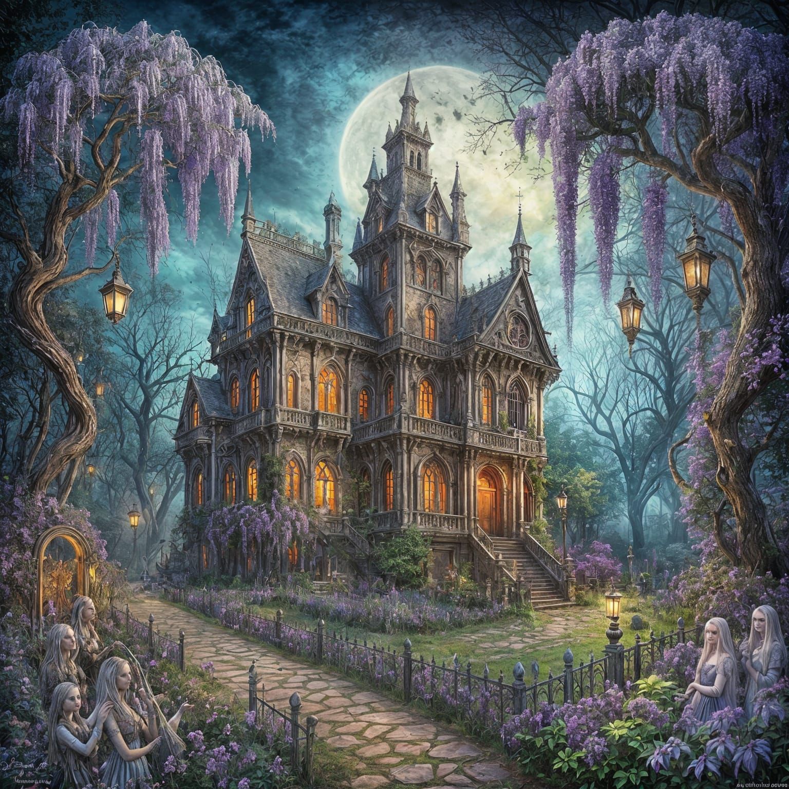 Haunted wisteria mansion