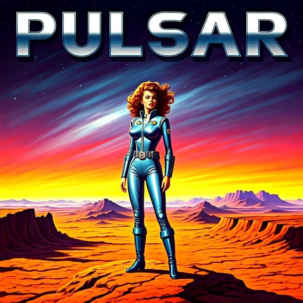 Retro Sci-Fi Pulp Cover: Woman on Alien World