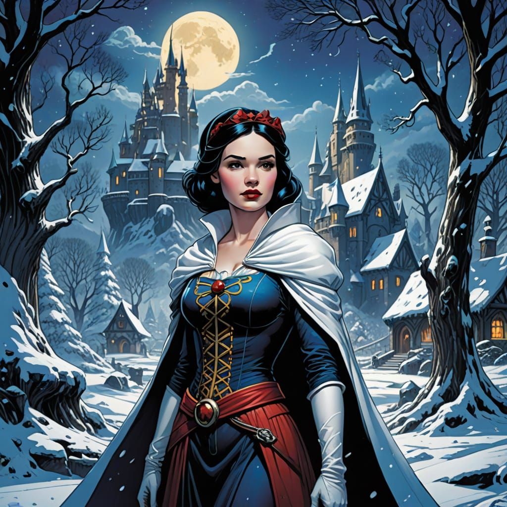 Snow White in Enchanted Winter Wonderland