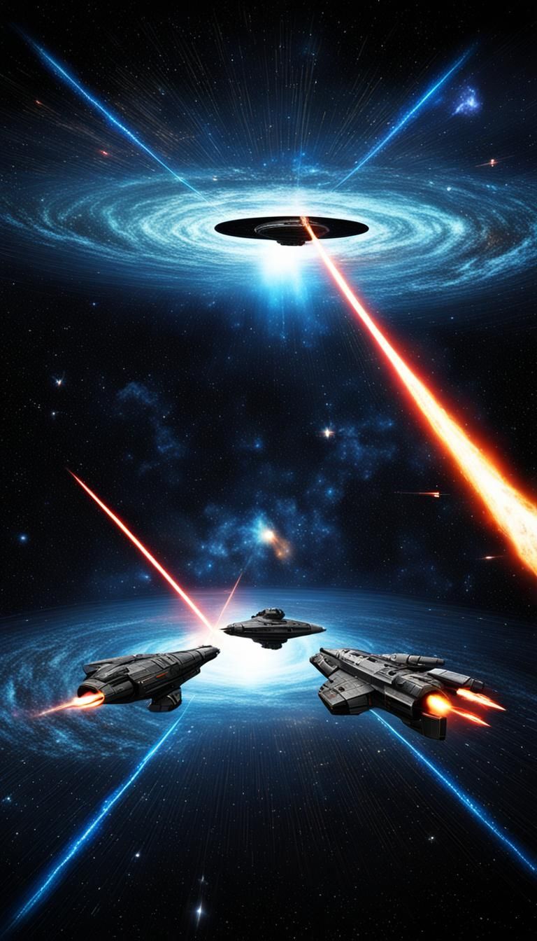 Epic Space Battle Near Black Hole