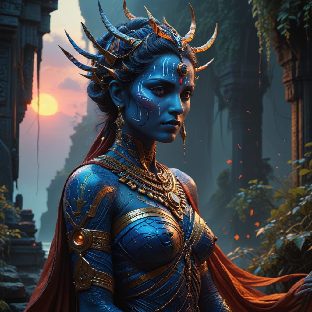 Ethereal DC Comics Icon in Vibrant Dreamscape