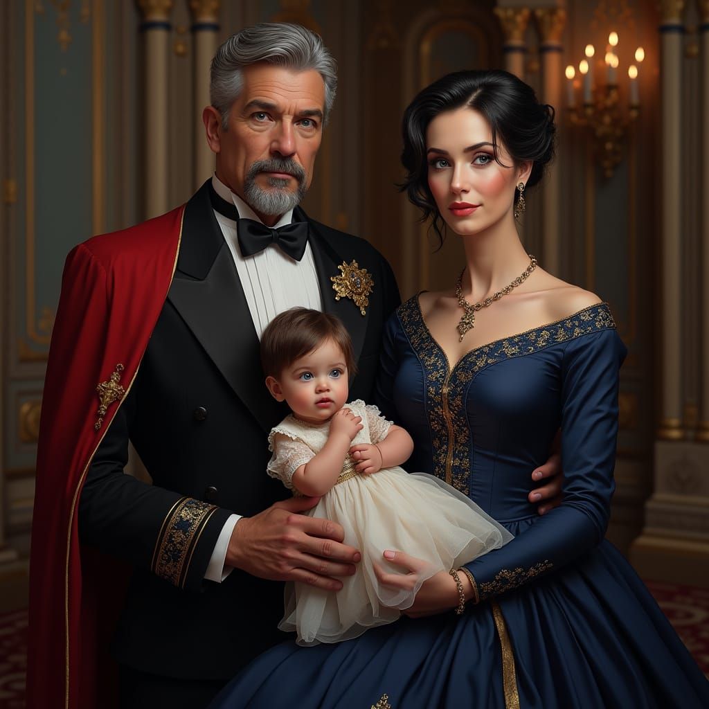 Regal Family Portrait in Baroque Style